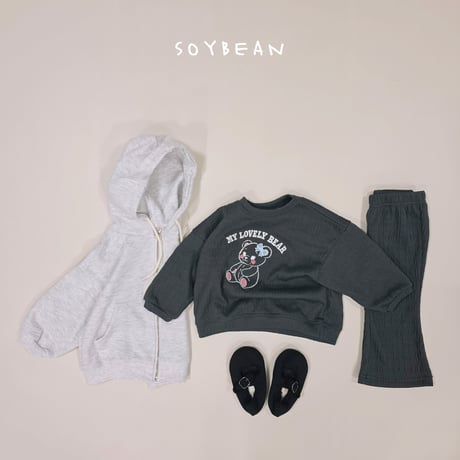 soybean/95. bear knit updown set XS-XL