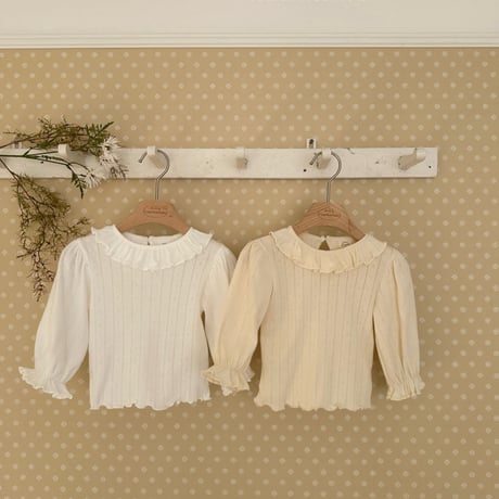 monbebe/11. harmony fril T-shirt S(1-2Y)-XL(7-8Y)