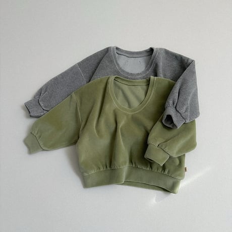 minirobe/2. Velour U-Neck Sweatshirt  S-XL