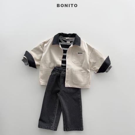 bonito/44. ledder collar jacket 12M-XL