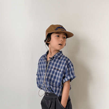 minimal/63. half t check shirt JS-JM
