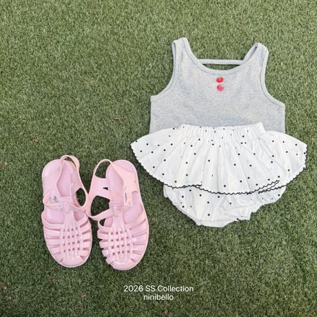 ninibello/184. tomato button sleeveless 12M-18M