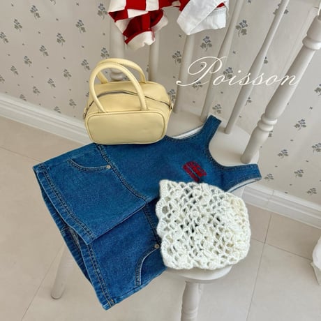 poisson/38. denim one-piece S-XL