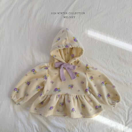 melikey/35. flower fril T hood XS-XL