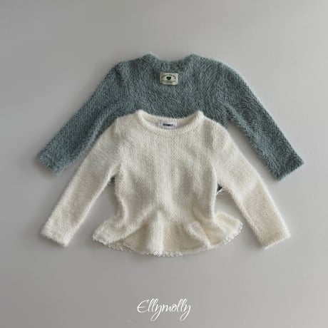 ellymolly/45. snow flower fril T-shirt 13-15