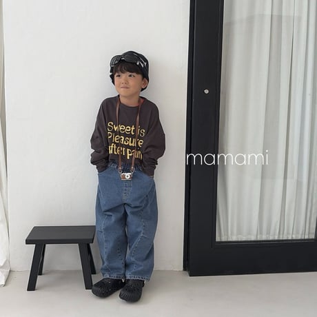 mamami/30. sweat letter T-shirt XS-XL