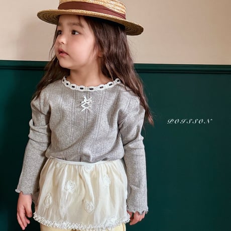poisson/15. mello ribbon T-shirt S-XL