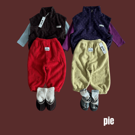 pie/17. dot fleece vest XS-XL