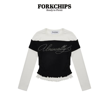 forkchips/22. shine rayerd T-shirt JS-JXL