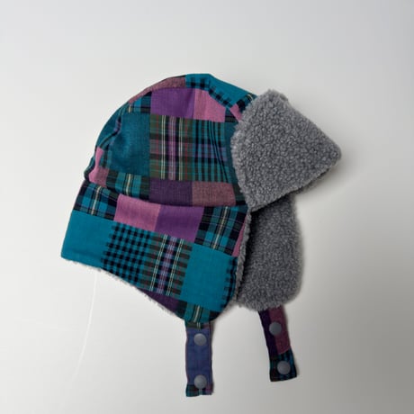 andbutter/3. Mixed Check Earflap Hat FREE