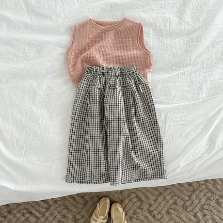 minirobe/42. eyelet knit vest  S-XL