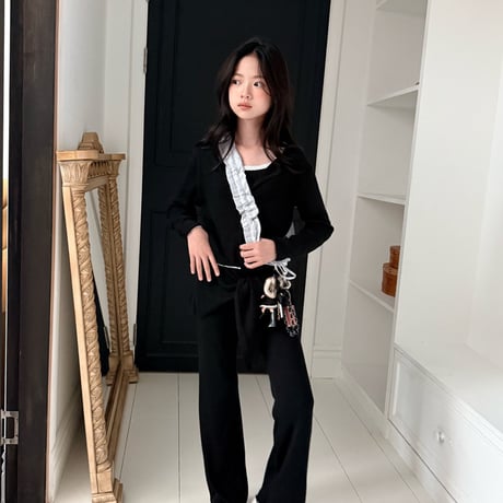 comma/47. lace sleeveless lace cardigan 140-150