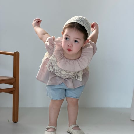 aiai/52. roze lace rayerd top set S(6M-2Y)-XL(4-5Y)