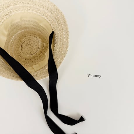 vbunny/67. black ribbon hat FREE(48-52CM)