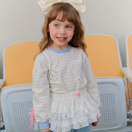 chouchoushasha/19. Heart Stripe Tee XS-XL