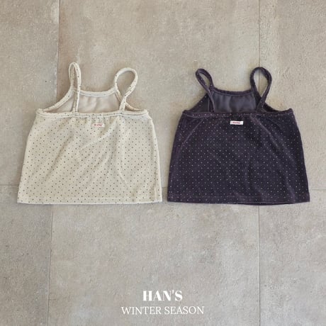 hans/17. velvet dot one-piece XXS-JS