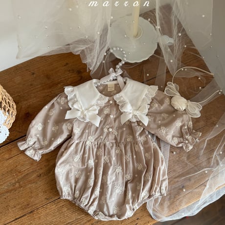 marron/14. peuty ribbon suit 6M-18M