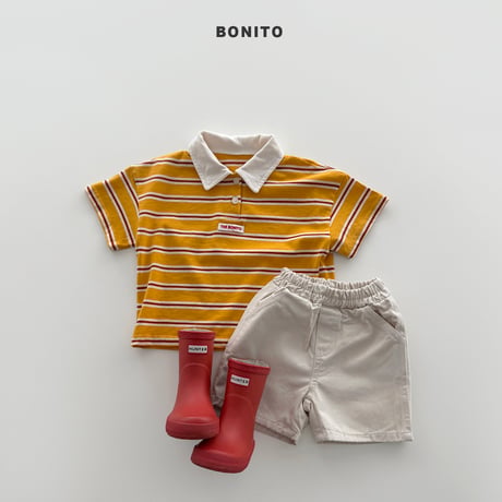 bonito/74. sierre stripe collar tee ? 12M-XL