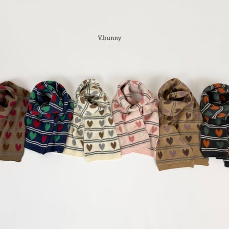vbunny/29. two two heart muffler FREE(130CM_18CM)