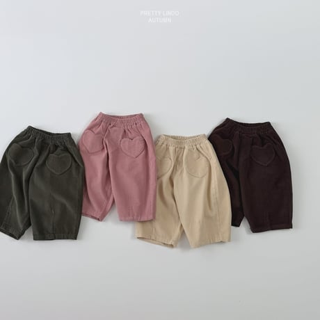 lindo/63. romantic heart ( corduroy ) pants XS-XL
