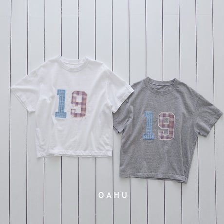 oahu/47. check patch T-shirt JS-JXL