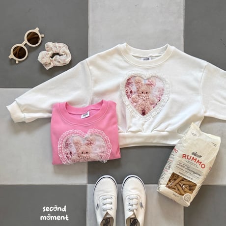 secondmoment/45. lace heart man-to-man JS-JL