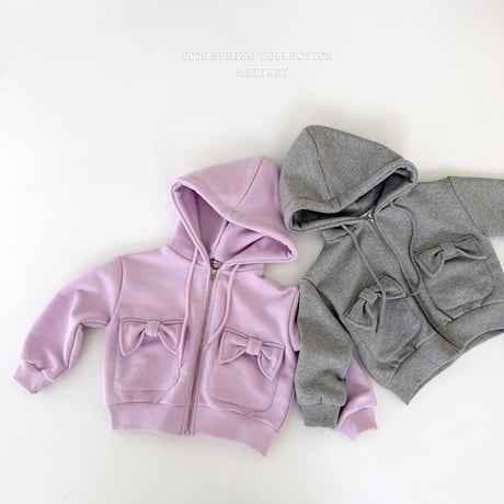 melikey/95. ribbon pocket hood zipup JS-JM
