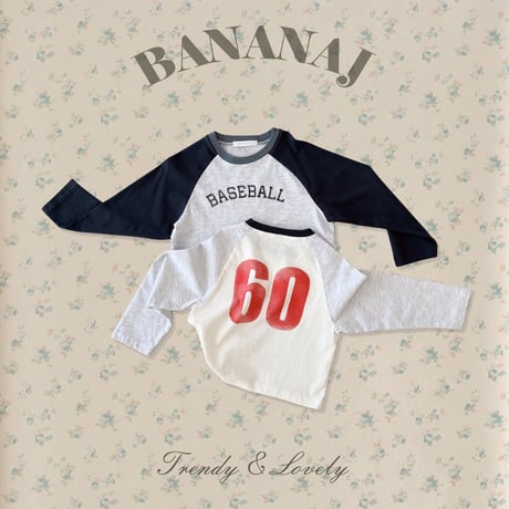 bananaj/32. baseball T-shirt XS-JS