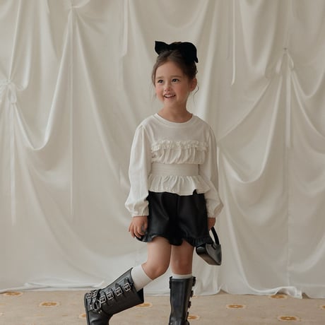melikey/65. leather fril half pants XS-XL