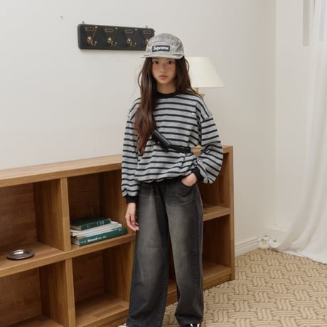 sm2/18. wide denim pants 9-17