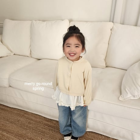 merrygoround/39. span fril T-shirt XS-2XL