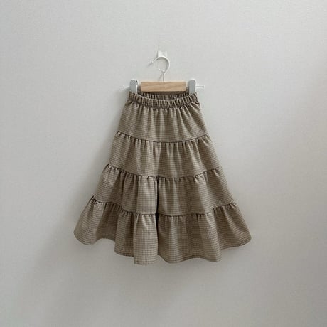 digreen/29. check ruffle skirt? S-2XL