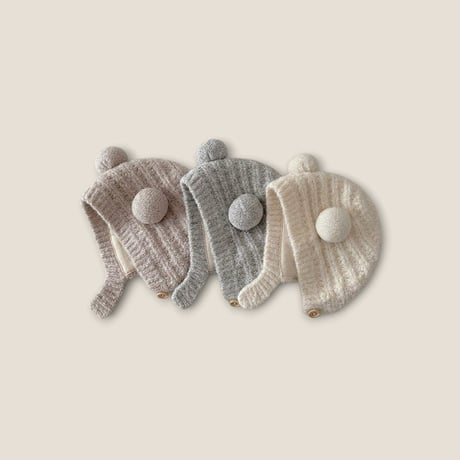 dudie/22. bear knit hat FREE(44CM-48CM)