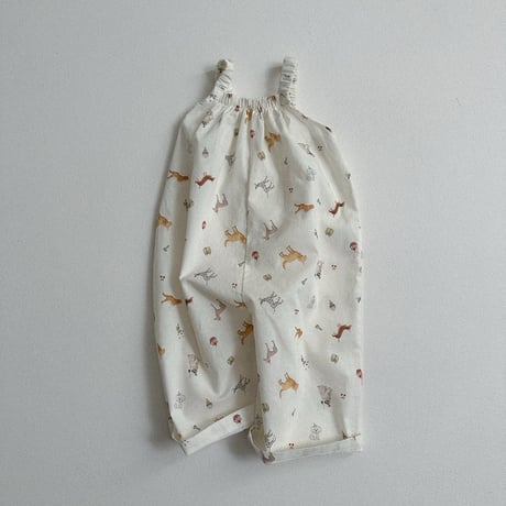 minirobe/27.  Puppy Pattern Overalls  S-XL