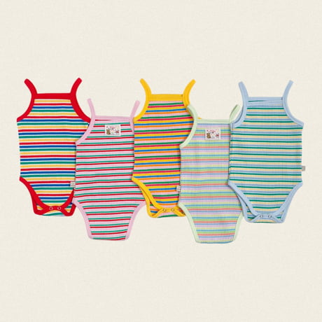 oottbebe/88. rainbow suit sleeveless S(0-6M)-M(6-12M)