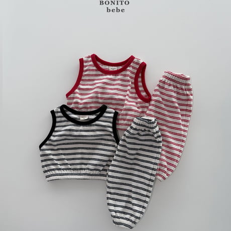 bonito/96. st terry updown set 6M-18M