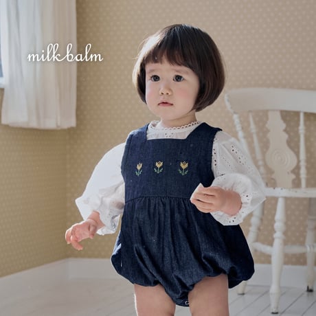 milkbalm/7. tulip denim suit XS(-6M)-M(12M-18M)