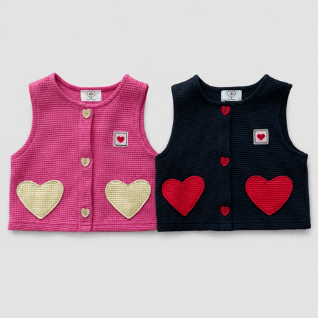 ueo/63. love pocket vest S-XL