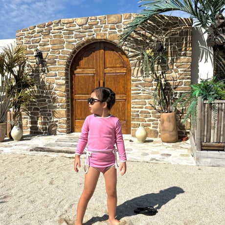 log101/8. log ribbon rashguard swimsuit JS-JM