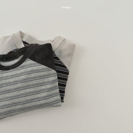 amigo/27. stripe raglan  XS-XL