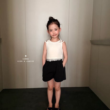 comma/225. crop two line sleeveless 160-170
