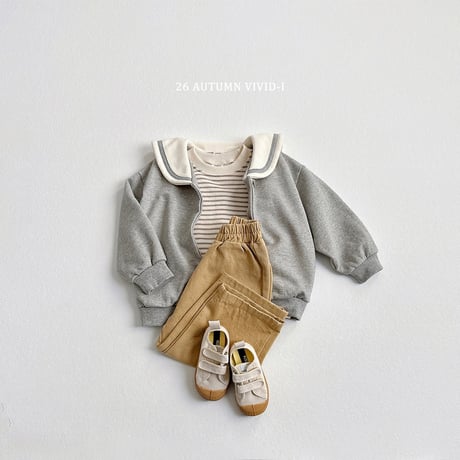 vividi/175. stripe bear embroidery updown  XS-XL