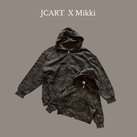 mikki/25. washing kamo hood zipup S-XL