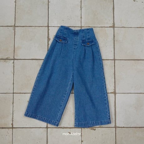 monatelier/3. flap denim pants S-2XL