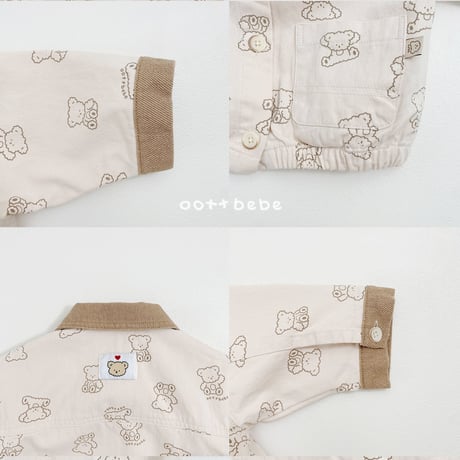oottbebe/66. bear jacket XS(1-2Y)-XL(6-7Y)