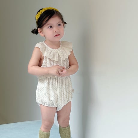 aiai/19. dot fril romper S(6M-2Y)-XL(4-5Y)