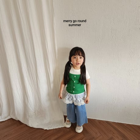 merrygoround/40. golgi button sleeveless XS-2XL