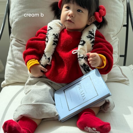 creambbang/13. snow flower pogri vest XS-XL