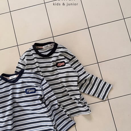 owen/19. happy stripe T-shirt S-XL