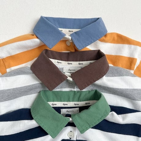 digreen/34. striped collar mtm? S-2XL